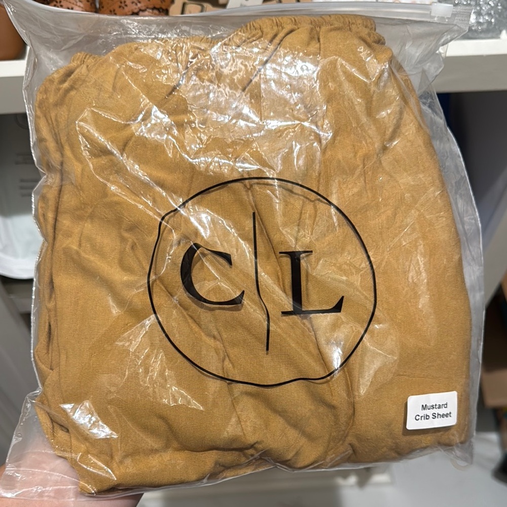 Caden Lane Mustard Crib Sheet